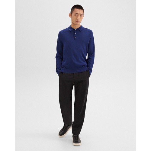 띠어리 Polo Sweater in Merino Wool