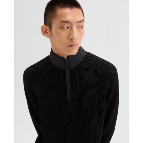 띠어리 Quarter-Zip Pullover in Nylon-Wool