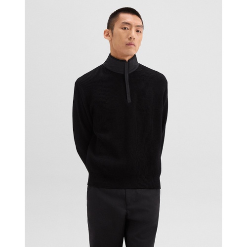 띠어리 Quarter-Zip Pullover in Nylon-Wool