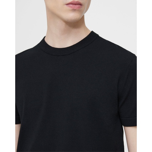 띠어리 Sarior Short-Sleeve Sweater in Fine Bilen