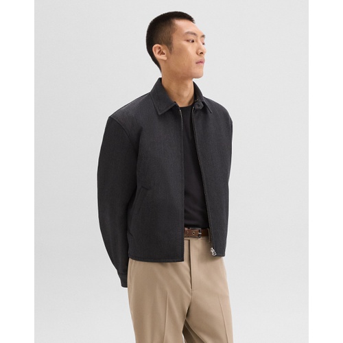 띠어리 Reversible Coach Jacket in Wool-Blend Twill