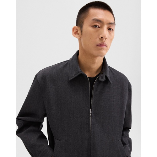 띠어리 Reversible Coach Jacket in Wool-Blend Twill