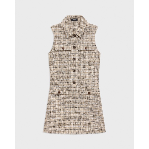 띠어리 Military Dress in Mixed Tweed