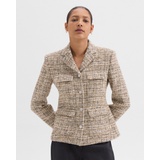 Military Jacket in Mixed Tweed