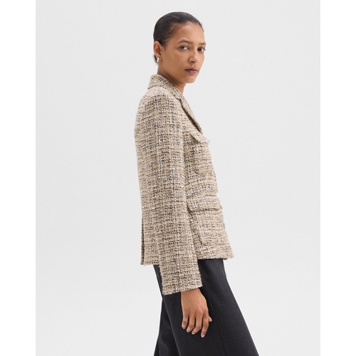 띠어리 Military Jacket in Mixed Tweed