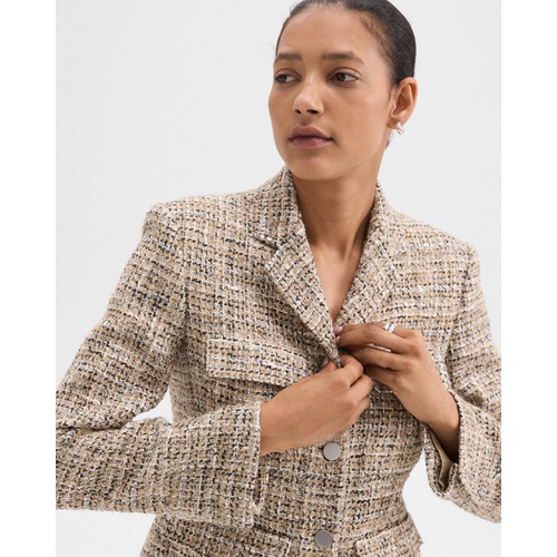 띠어리 Military Jacket in Mixed Tweed