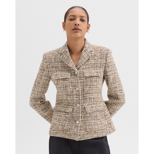 띠어리 Military Jacket in Mixed Tweed