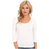 Three Dots 100% Cotton Heritage Knit 3/4 Sleeve Scoop Neck