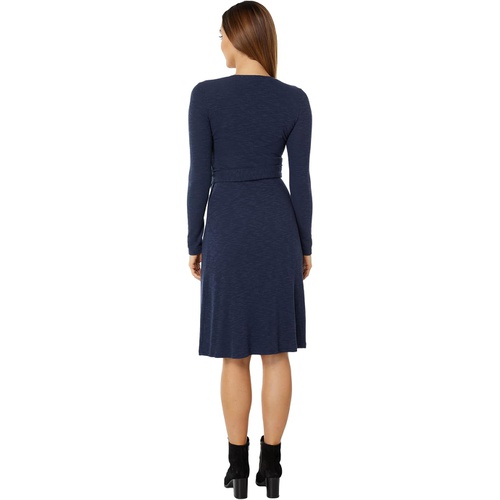  Three Dots Long Sleeve Rib Dress