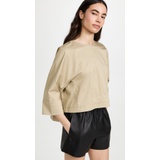 Tibi Poplin Sculpted Top