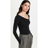 Tibi Ribbed Long Sleeve Top