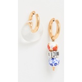 Timeless Pearly Mix and Match Hoops w/ Colorful Charms