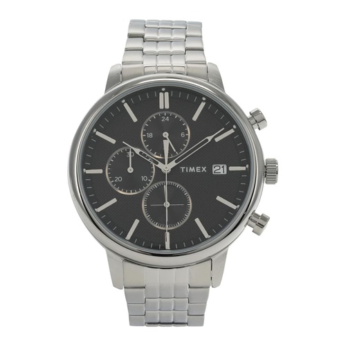  Timex 43 mm Chicago Chronograph Stainless Steel Bracelet Watch