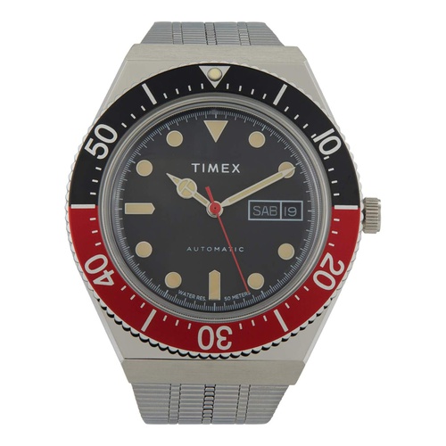  Timex 40 mm M79 Automatic Stainless Steel Case Black Dial Stainless Steel Band