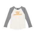 Tiny Whales Pizza For Breakfast Graphic Two-Tone Raglan Shirt (Toddleru002FLittle Kidsu002FBig Kids)