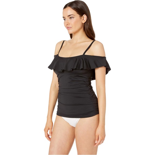  Tommy Bahama Pearl Over the Shoulder Flounce Tankini