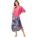 Tommy Bahama Paisley Keys V-Neck Long Caftan