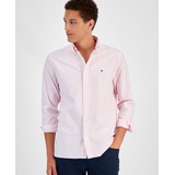 Tommy Hilfiger Mens Regular Fit Striped Heritage Oxford Long Sleeve Shirt