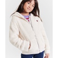 Tommy Hilfiger Toddler and Little Girls Minky Zip Front Hoodie