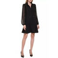 Womens Chiffon Blouson Sleeve Scuba Crepe Dress