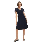 Womens Flutter Sleeve Jersey A-Line Dress