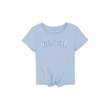Girls 7-16 Peaked Logo Sequin Graphic Tie Front T-Shirt
