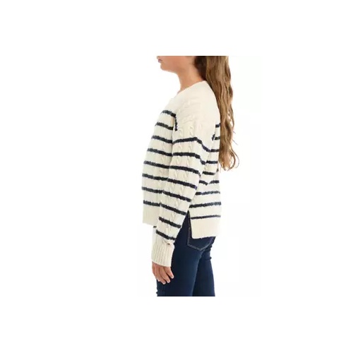 타미힐피거 Girls 7-16 Stripe Cable Sweater