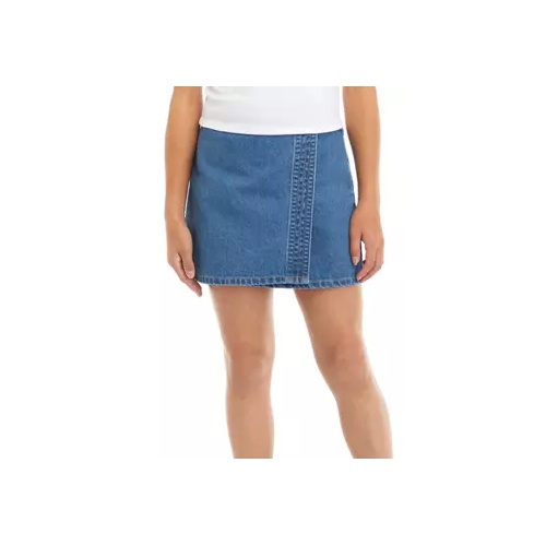 타미힐피거 Girls 7-16 Faux Wrap Denim Skirt