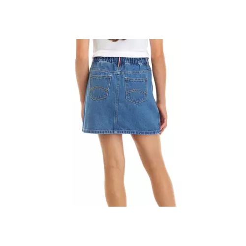 타미힐피거 Girls 7-16 Faux Wrap Denim Skirt