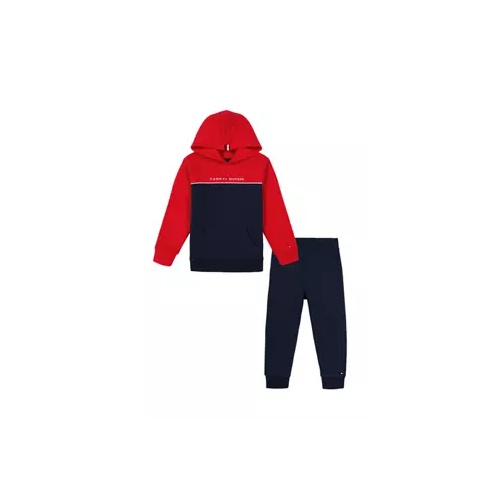 타미힐피거 Toddler Boys Color Blocked Fleece Hoodie and Joggers Set