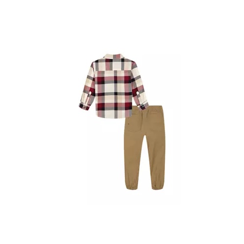 타미힐피거 Toddler Boys Woven Shirt and Pants Set