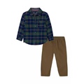 Boys 4-7 Plaid Printed Woven Set