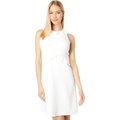 Tommy Hilfiger Sleeveless Scuba Crepe Ruffle Detail Peplum Dress