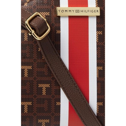 타미힐피거 Tommy Hilfiger Waverly II-Crossbody-Coated Square Monogram wu002F Varsity Stripe