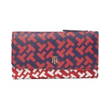 Tommy Hilfiger Beth II Flap Continental Wallet Bias Bicolor Texture PVC