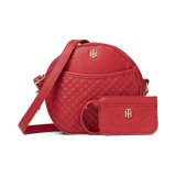 Tommy Hilfiger Marissa II Canteen Crossbody with Hangoff Mini Quilt Pebble PVC