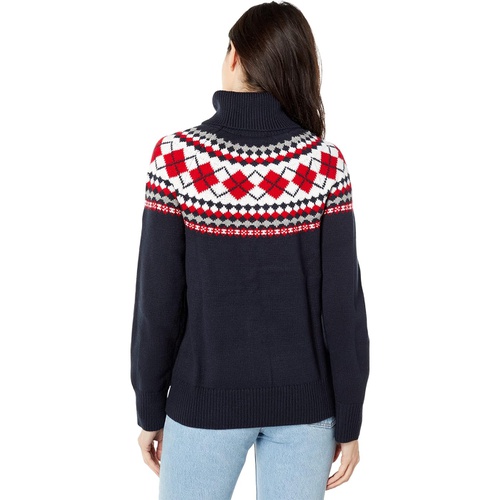 타미힐피거 Tommy Hilfiger Argyle Fair Isle Turtleneck Sweater