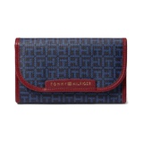 Tommy Hilfiger Kennedy II Flap Continental Wallet-Coated Square Monogram