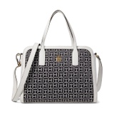 Tommy Hilfiger Liv II Convertible Satchel Square Monogram Jacquard