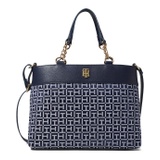 Tommy Hilfiger Camilla II Convertible Satchel-Square Monogram Jacquard