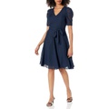 Tommy Hilfiger Abstract Zigzag Pleated Sleeve Fit-and-Flare Dress