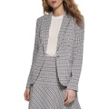 Tommy Hilfiger One-Button Plaid Blazer