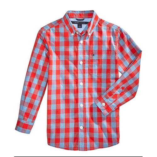 타미힐피거 Big Boys Kirk Box-Plaid Button-Down Shirt