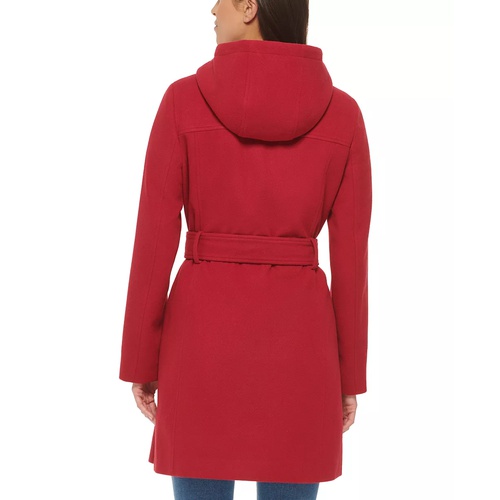 타미힐피거 Womens Belted Hooded Coat