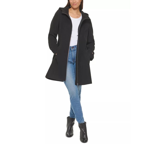 타미힐피거 Womens Belted Hooded Coat