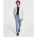 Mens Modern-Fit Grey Weave Sport Coat