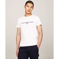 Mens Embroidered Logo Slim-Fit Crewneck T-Shirt