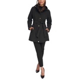 Womens Hooded Belted Softshell Raincoat