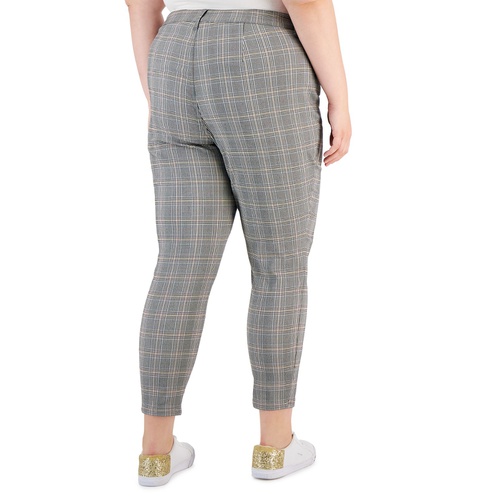 타미힐피거 Plus Size Tribecca Millennium Plaid Ankle Pants