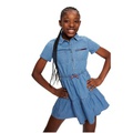 Toddler Girls Lightweight Denim Ruffled Shirtdress